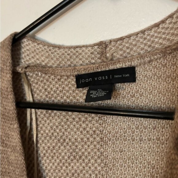 Joan Vass Beige and Brown Knit Cardigan - Picture 3 of 5
